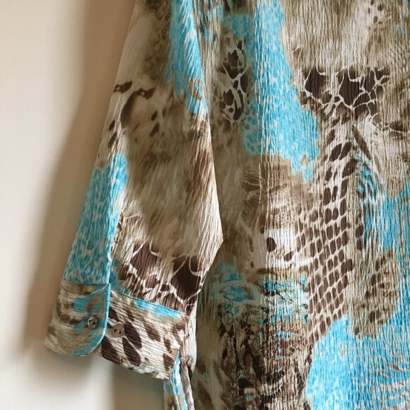 Eccentric Animal Print Button Down Dress Shirt - Picture 8 of 16